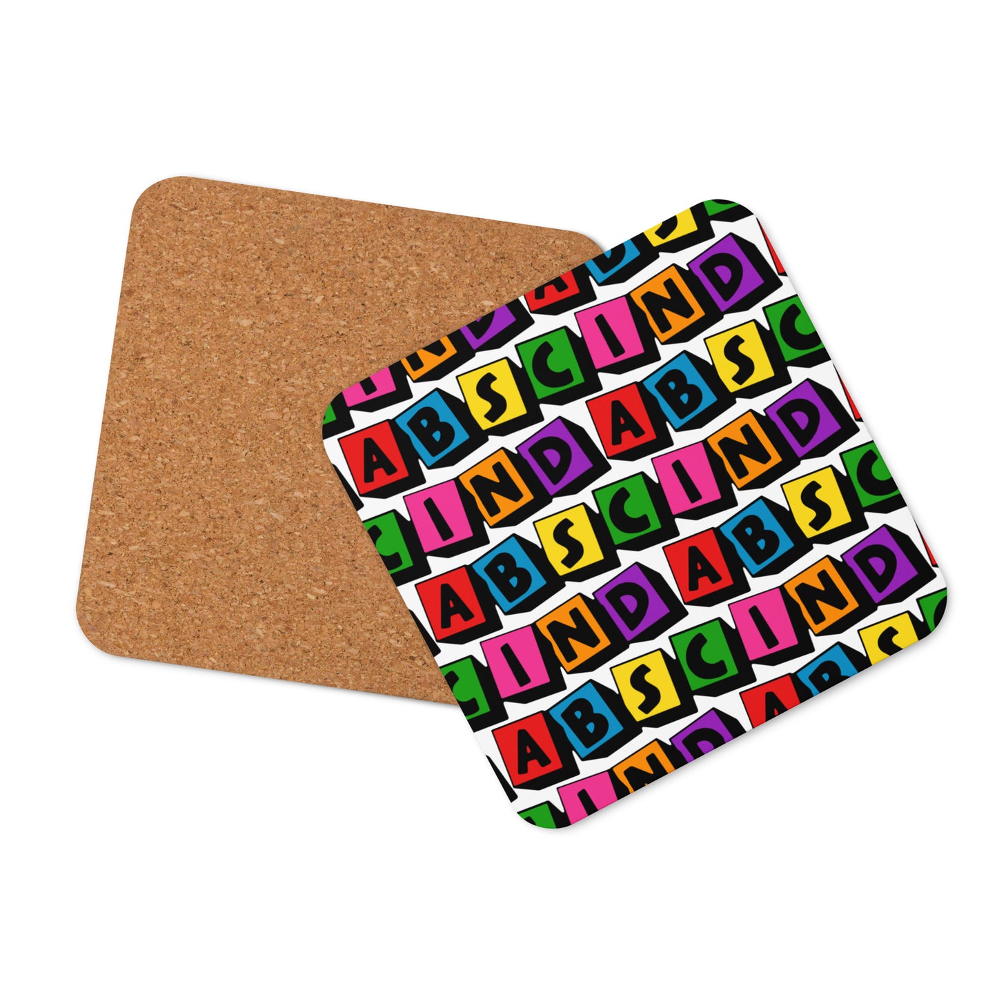 Abscind "Blocks" Cork-back coaster